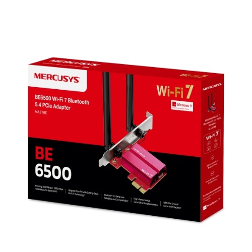 TP-LINK Computer system Mercusys BE6500 Wi-Fi 7 Bluetooth 5.4 PCIe Adapter (MA37BE)