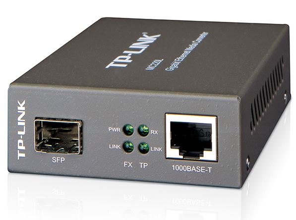 TP-Link MC220L Gigabit Single  Multi-Mode SFP Media Converter - IEEE 802.3ab/802.3z, LC-Type, 0.55km Multi-mode, 10km Single-Mode