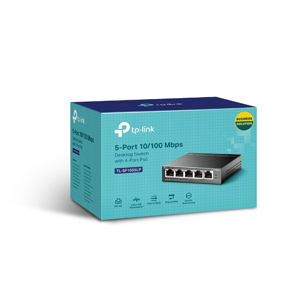 TP-Link TL-SF1005LP 5-Port 10/100Mbps Desktop Switch with 4-Port PoE