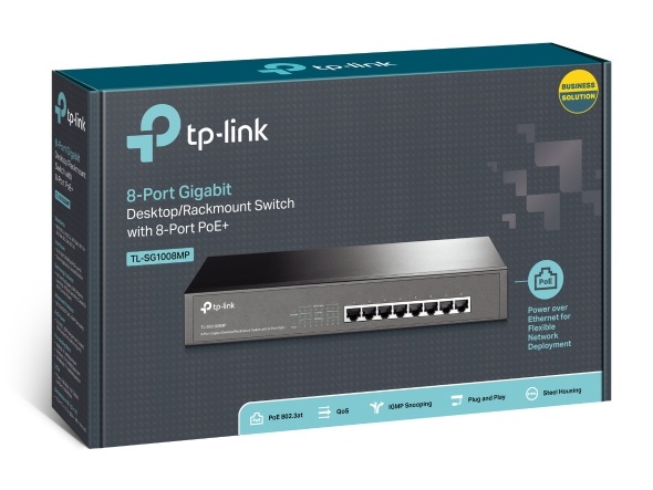 TP-Link TL-SG1008MP 8-Port Gigabit Desktop/Rackmount Switch with 8-Port PoE+ (Replacement model of TL-SG1008PE)