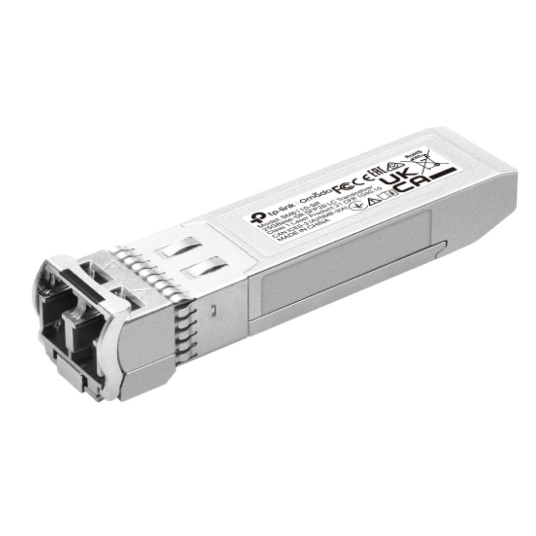 TP-Link SM6110-SR Omada 25GBase-SR SFP28 LC Transceiver, Compatible with switches with 25G ports like SX6632YF; and 10G ports like SG3428X and SG3452X