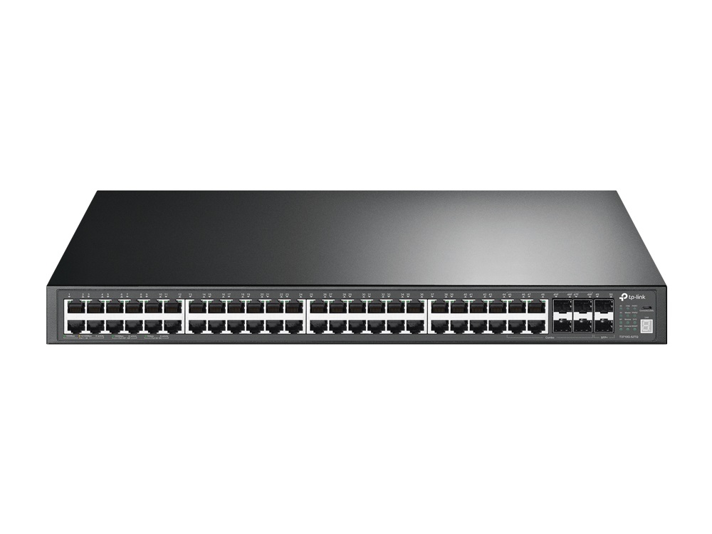 TP-Link T3700G-52TQ JetStream 52-Port Gigabit Stackable L3 Managed Switch 48 Gigabit Port + 4 Combo Gigabit SFP Slots + 4 10Gb SFP+ Slots 176Gbps(LS)