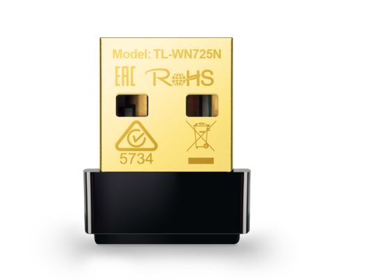 TP-Link TL-WN725N N150 Nano Wireless N USB Adapter 2.4GHz (150Mbps) 1xUSB2 802.11bgn Internal Antenna miniature design for Notebook Laptop
