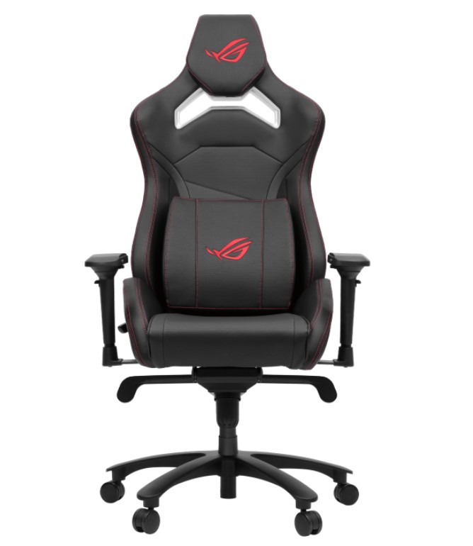 ASUS ROG Chariot X Core Gaming Chair - Black, 4D Armrests, 155° Recline, Class 4 Gas Lift, Aluminum Base, PU Leather, 136kg Load