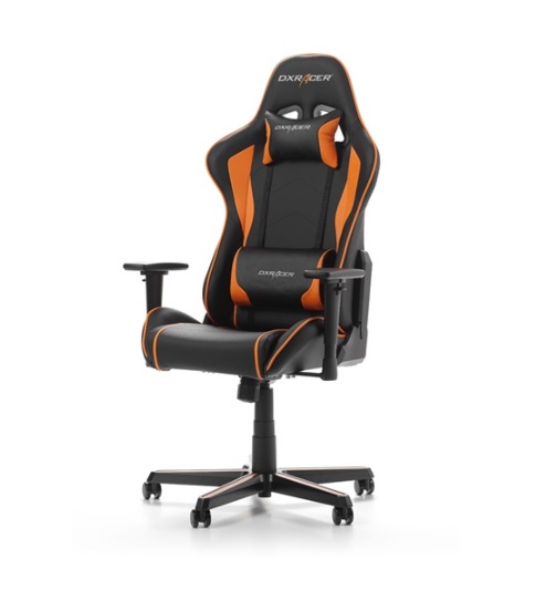 Dxracer Formula Fl08 Gaming Chair Sparco Style Neck Lumbar Support Black Orange