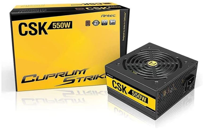 buy Antec CSK 550W 80+ Bronze, up to 88% Efficiency, Flat Cables, 120mm Silent Fans, 2x PCI-E 8Pin, Continuous power PSU, AQ3 online from our Melbourne shop