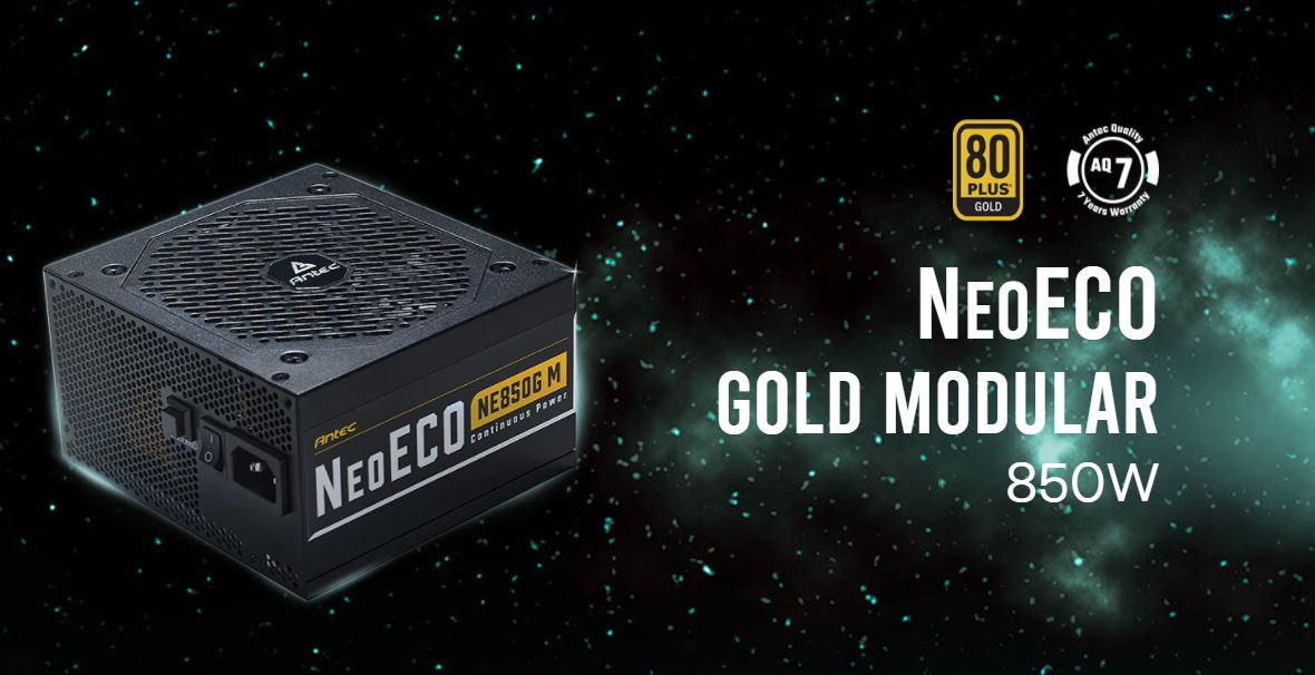 buy Antec NE 850w 80+ Gold, Fully-Modular, LLC DC, 1x EPS 8PIN, 120mm Silent Fan, Japanese Caps, ATX Power Supply, PSU, 7 Years Warranty online from our Melbourne shop