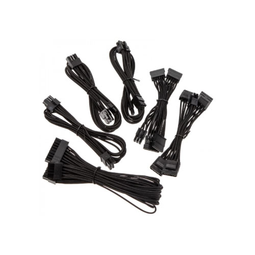 buy For Corsair SFX PSU - Professional Individually sleeved DC Cable Pro Kit, SF Series, Type 4 (Generation 3), BLACK - CP-8920202 online from our Melbourne shop