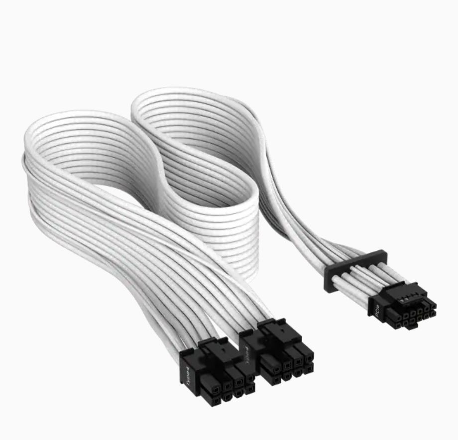 buy Corsair Premium Individually Sleeved 12+4pin PCIe Gen 5 Type-4 600W 12VHPWR Cable, White 4080 / 4070 / 4090xx online from our Melbourne shop