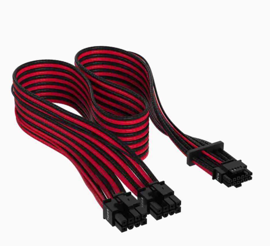 buy Corsair Premium Individually Sleeved 12+4pin PCIe Gen 5 Type-4 600W 12VHPWR Cable, Red and Black 4080 / 4070 / 4090xx online from our Melbourne shop