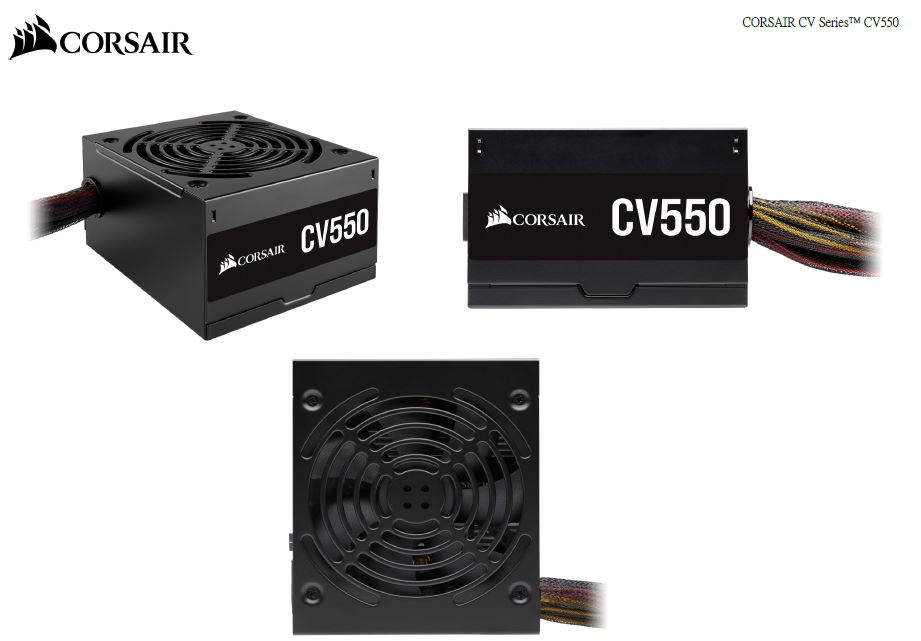 buy Corsair 550W CV Series CV550, 80 PLUS Bronze Certified, Up to 88% Efficiency,  Compact 125mm design easy fit and airflow, ATX PSU (LS) > CV650 online from our Melbourne shop