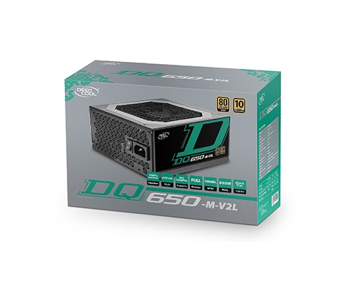 Deepcool GamerStorm DQ650-M-V2L Full-Modular 650W 80+ Gold Power Supply Unit (PSU), Japanese Capacitors, 10-Year Warranty