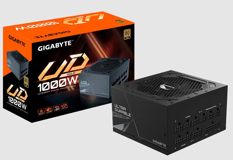 buy Gigabyte UD1000GM 1000W ATX PSU Power Supply  80+ Gold >90% 120mm Fan Black Flat Cables Single +12V Rail Japanese  >100K Hrs online from our Melbourne shop