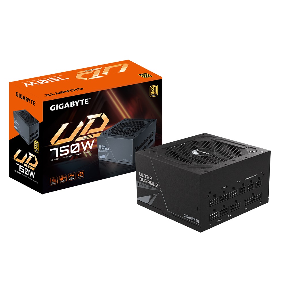 buy Gigabyte UD750GM 750W ATX PSU Power Supply  80+ Gold >90%  Black Flat Cables Single +12V Rail Japanese  >100K Hrs online from our Melbourne shop
