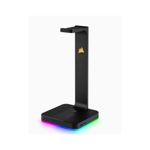 Corsair Gaming ST100 RGB - Headset Stand with 7.1 Surround Sound. Built in 3.5mm analog input. Dual USB 3.1 ports.