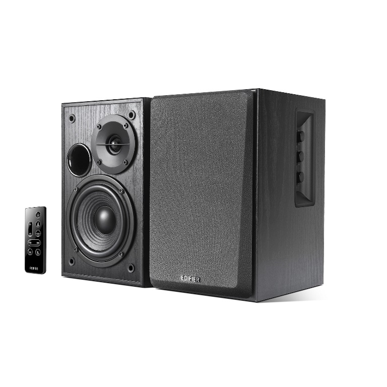 Edifier R1580MB - 2.0 Lifestyle Active Bookshelf Bluetooth Studio Speakers Black /BT4.0/AUX/Bass/Dual Microphone Input for Social Events and Meetings