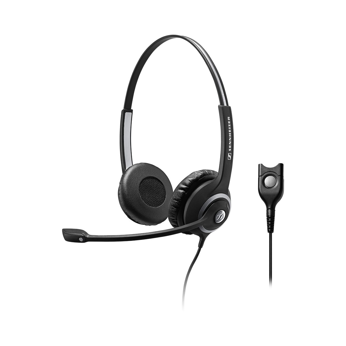 Sennheiser SC 260 Wide Band Binaural headset with Noise Cancelling mic - high impedance for standard phones, Easy Disconnect