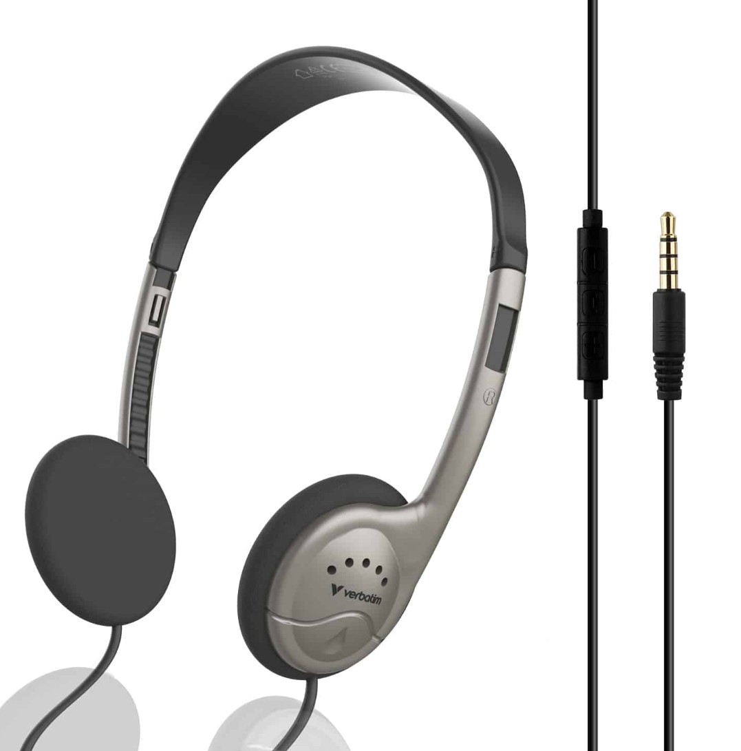 66332 Business Phone Verbatim Multimedia Headset Inline Mic Headset