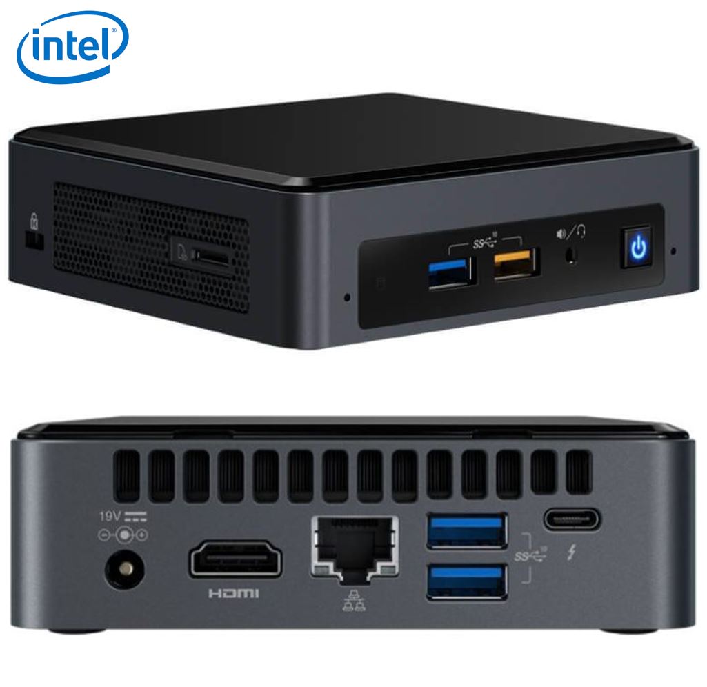 Intel NUC mini PC i5-8259U 3.8GHz 2xDDR4 SODIMM M.2 SATA/PCIe SSD HDMI USB-C (DP1.2) 3xDisplays GbE LAN WiFi BT 6xUSB DS POS 3yrs - no power cord