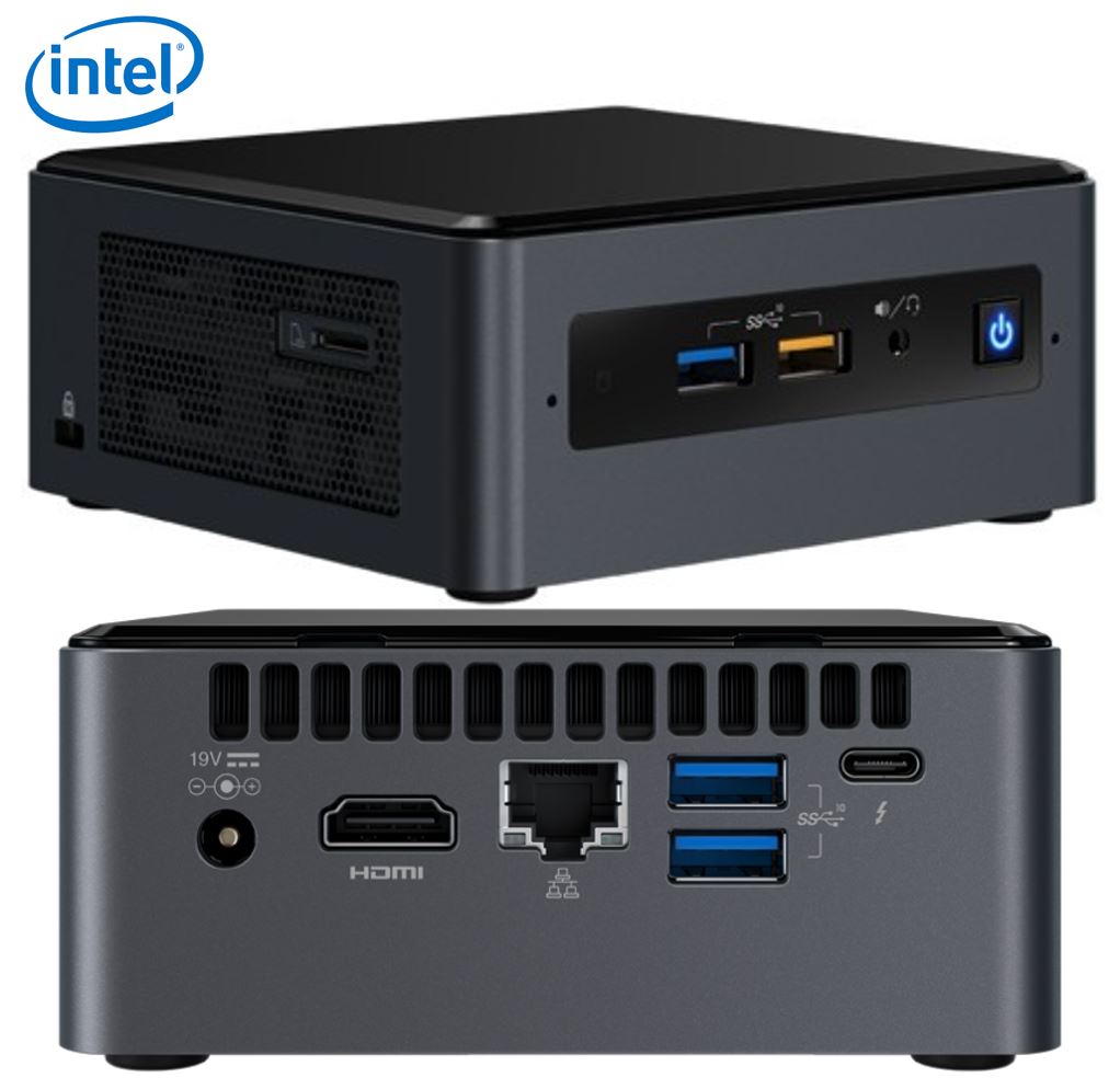 Intel NUC mini PC i7-8559U 4.5GHz 2xDDR4 SODIMM 2.5' HDD M.2 SATA/PCIe SSD HDMI USB-C (DP1.2) 3xDisplays GbE LAN WiFi BT 6xUSB3.0  for DS POS Thin PC