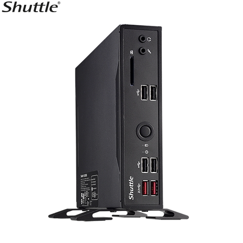 Shuttle DS10U Slim Mini PC 1.3L - Intel Celeron 4205U CPU, Support dual Intel Gigabit LAN, USB 3.0, ,RS232/RS422/RS485/Triple display/Vesa Mount