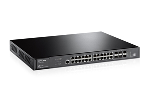 TP-Link T3700G-28TQ JetStream 28-Port Gigabit Stackable L3 Managed Switch for Business  Provider 10GbE Gigabit Ethernet uplink(LS)