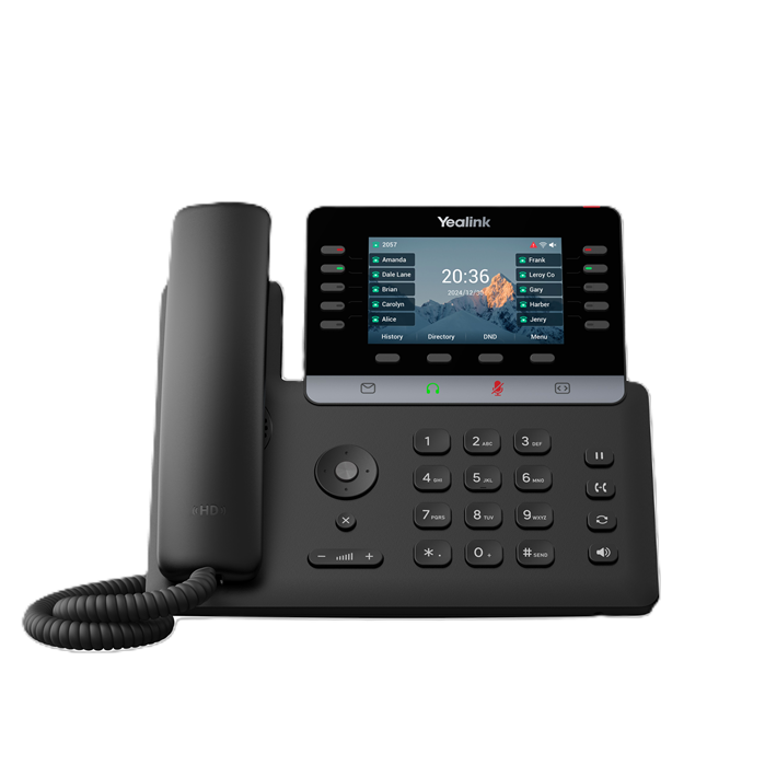 Yealink SIP-T74U IP Phone, 4.3' Color Display, 16 SIP Accounts, HD Voice, USB & PoE, Linux 6.1, TEE Encryption, Wall Mountable