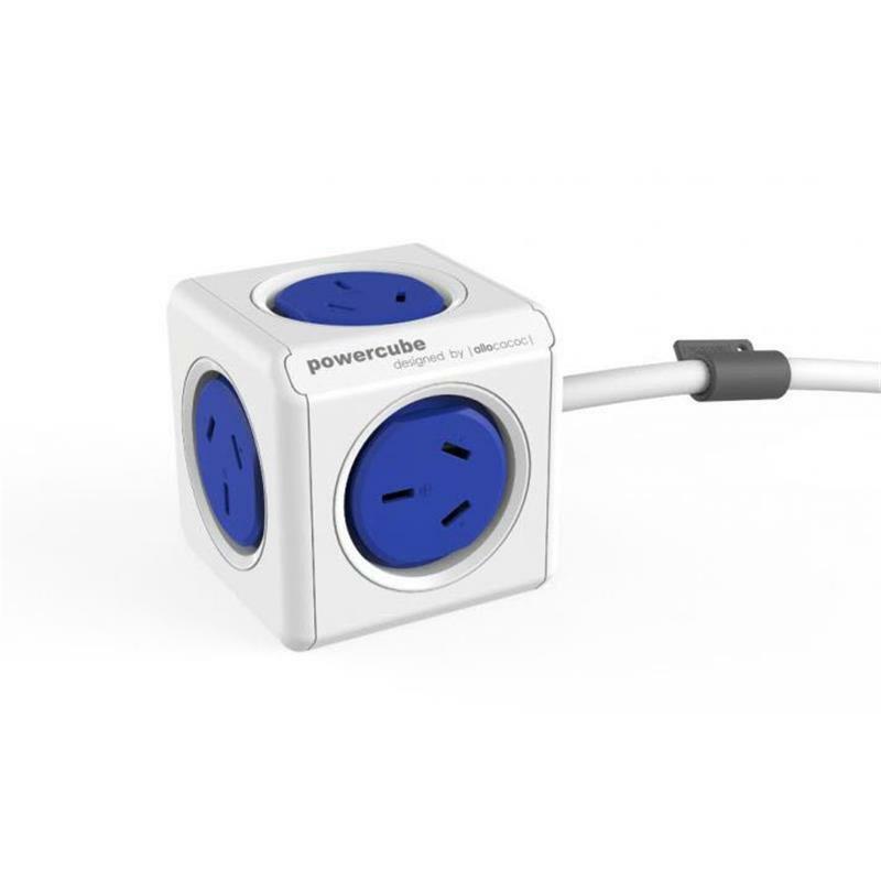 ALLOCACOC POWERCUBE Extended 5 Outlets, 3M – Blue (LS)