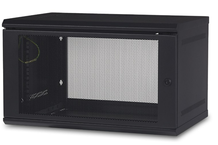 APC NetShelter 6U Wallmount Rack Enclosure Cabinet, Single Hinged, Switch Depth, Unassembled