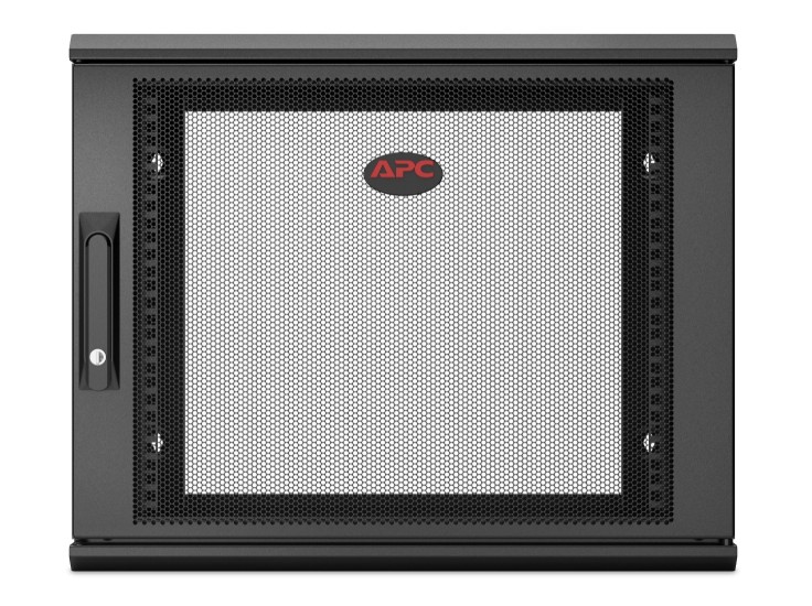APC NetShelter 9U Wallmount Rack Enclosure Cabinet Single Hinged Server Depth