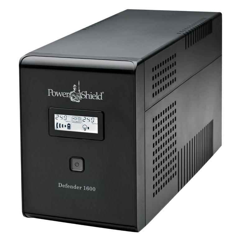 PowerShield Defender 1600VA/960W UPS, AVR, LCD display, 6 AUS sockets, user-replaceable batteries, 2-year warranty