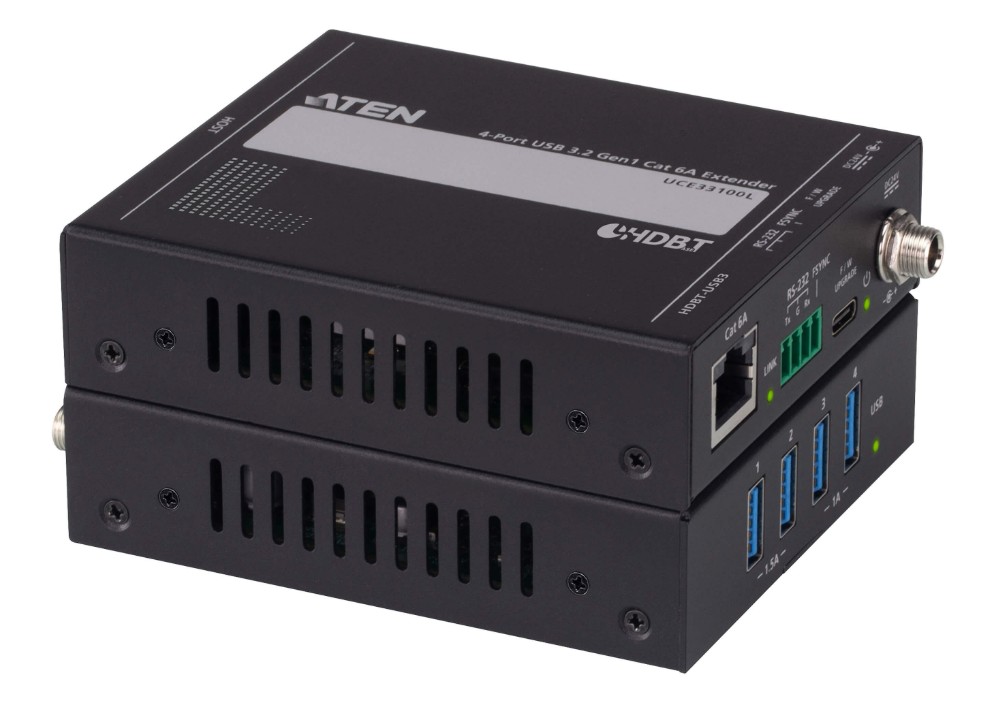 Aten UCE33100-AT-B Security camera 4-Port USB 3.2 Gen 1 Cat 6A Extender (up to 100 m)