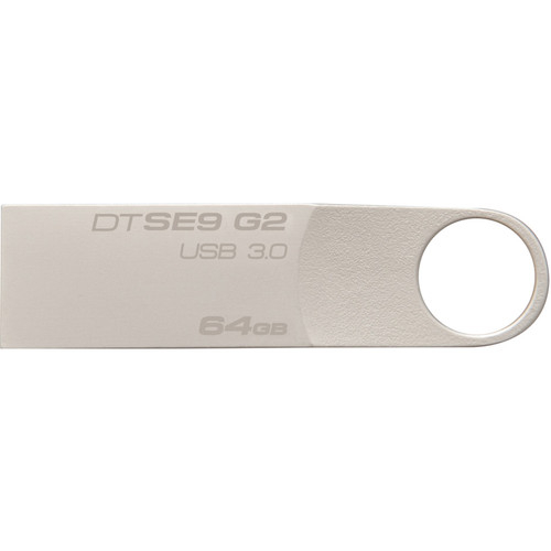 Kingston 64GB USB3.0 DataTraveler SE9 G2 Metal 100MB/s Read 15MB/s Write Flash Drive Memory Stick Thumb Key Lightweight Stylish Retail Pack 5yrs wty