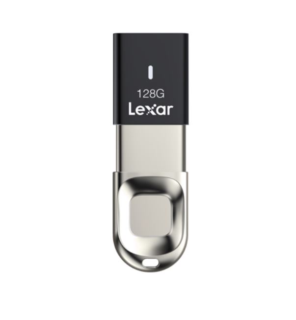 Lexar JumpDrive F35 128GB Finger Print USB3 Flash Drive - Up to 150MBs / 10 Fingerprint ID/Ultra Fast Speeds/256-bit AES(LS)