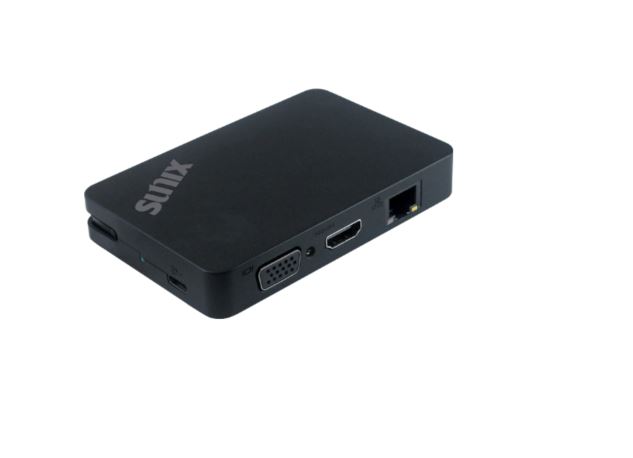 Sunix USB Type C Portable Mini Dock Plus Power with USB 3.0 / Gigabit Ethernet / VGA / HDMI / Power Delivery2.0