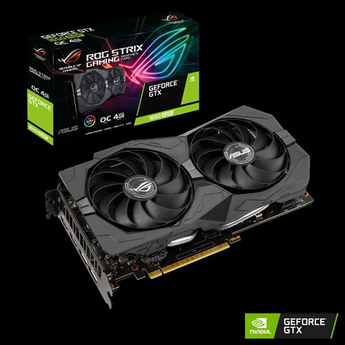 ASUS nVidia Super ROG-STRIX-GTX1650S-O4G-GAMING GeForce 1650 Super OC Edition 4GB GDDR6 2xDP/2xHDMI 1815 Boost, Non-RGB