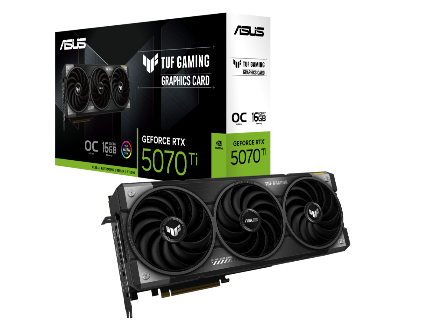 ASUS NVIDIA GEFORCE TUF-RTX5070TI-O16G-GAMING RTX5070TI 16GB GDDR7 2588MHZ BOOST CLOCK 28 GBPS 256-BIT HDMI*2