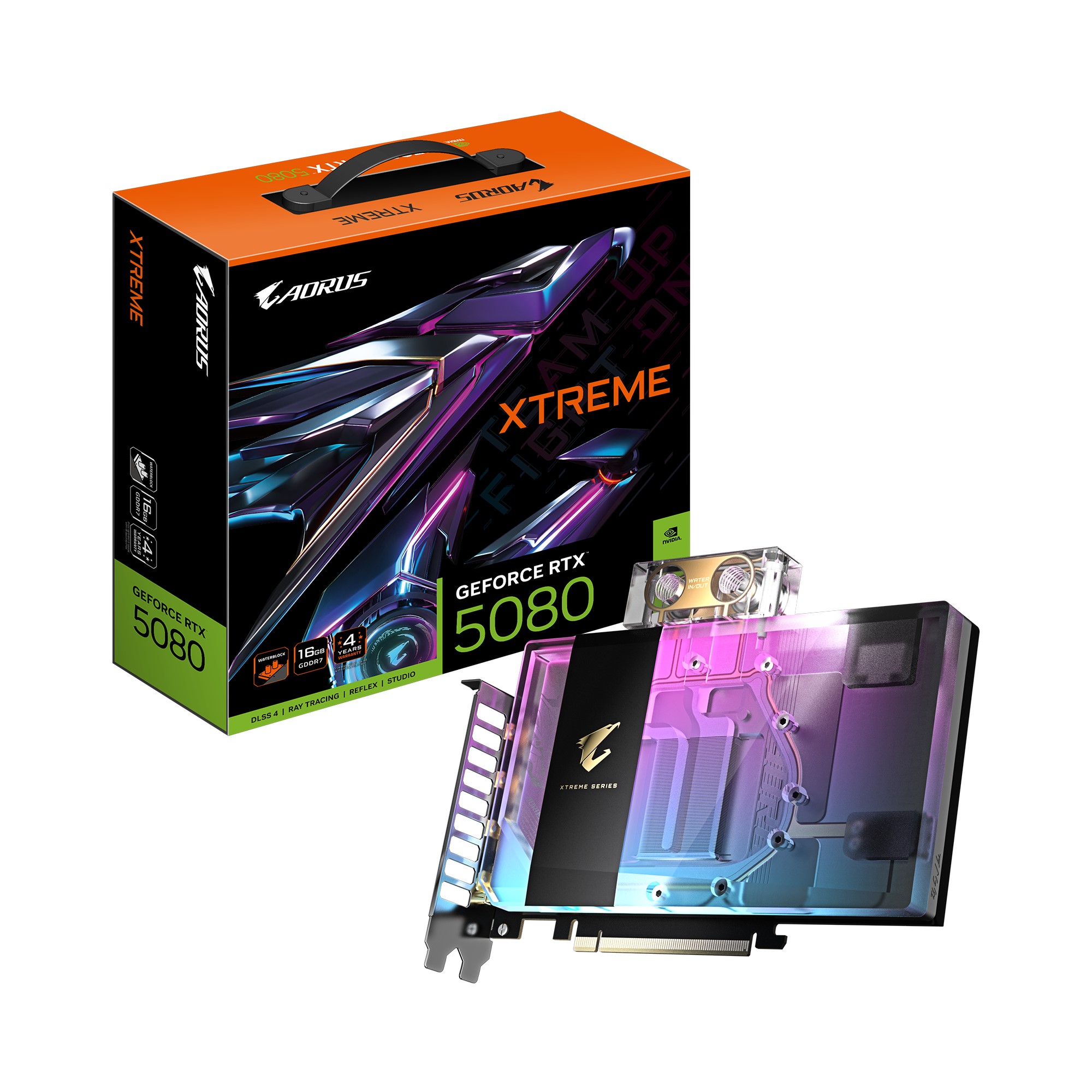 GIGABYTE AORUS GEFORCE RTX™ 5080 XTREME WATERFORCE WB 16G