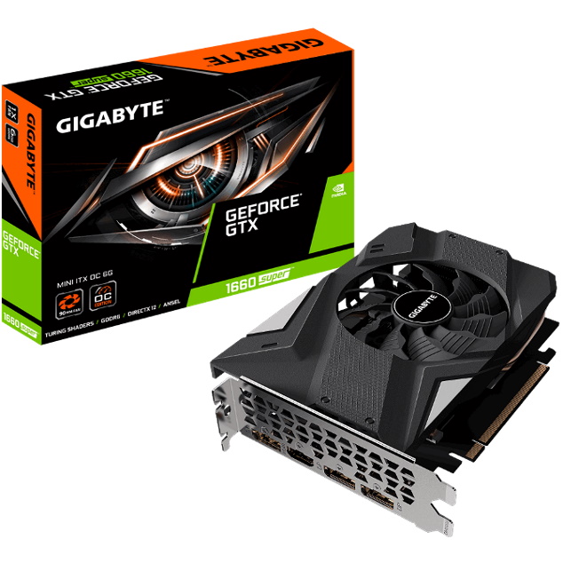 Gigabyte nVidia GeForce GTX 1660 Super IXOC 6GB PCIe Graphic Card 7680x4320@60Hz 3xDP HDMI 4xDisplays 90mm Fan 170mm Lengh 1800MHz