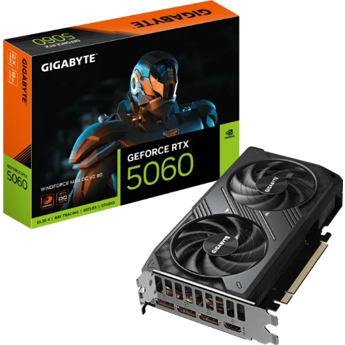 GIGABYTE GEFORCE RTX™ 5060 WINDFORCE 2 MAX OC 8G