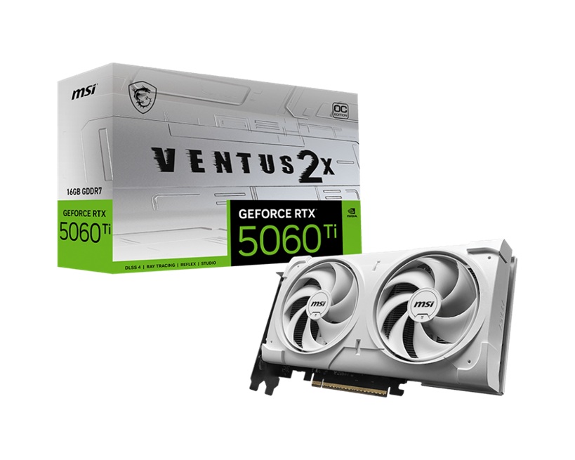 MSI NVIDIA GEFORCE RTX™ 5060 TI 16G VENTUS 2X OC WHITE PLUS