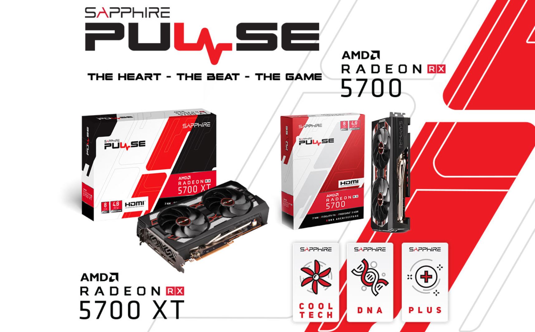 SAPPHIRE AMD RADEON PULSE RX 5700 XT BE 8GB GDDR6 Black Edition 1925MHz Boost 3xDP/1xHDMI PCIE 4.0 Single BIOS