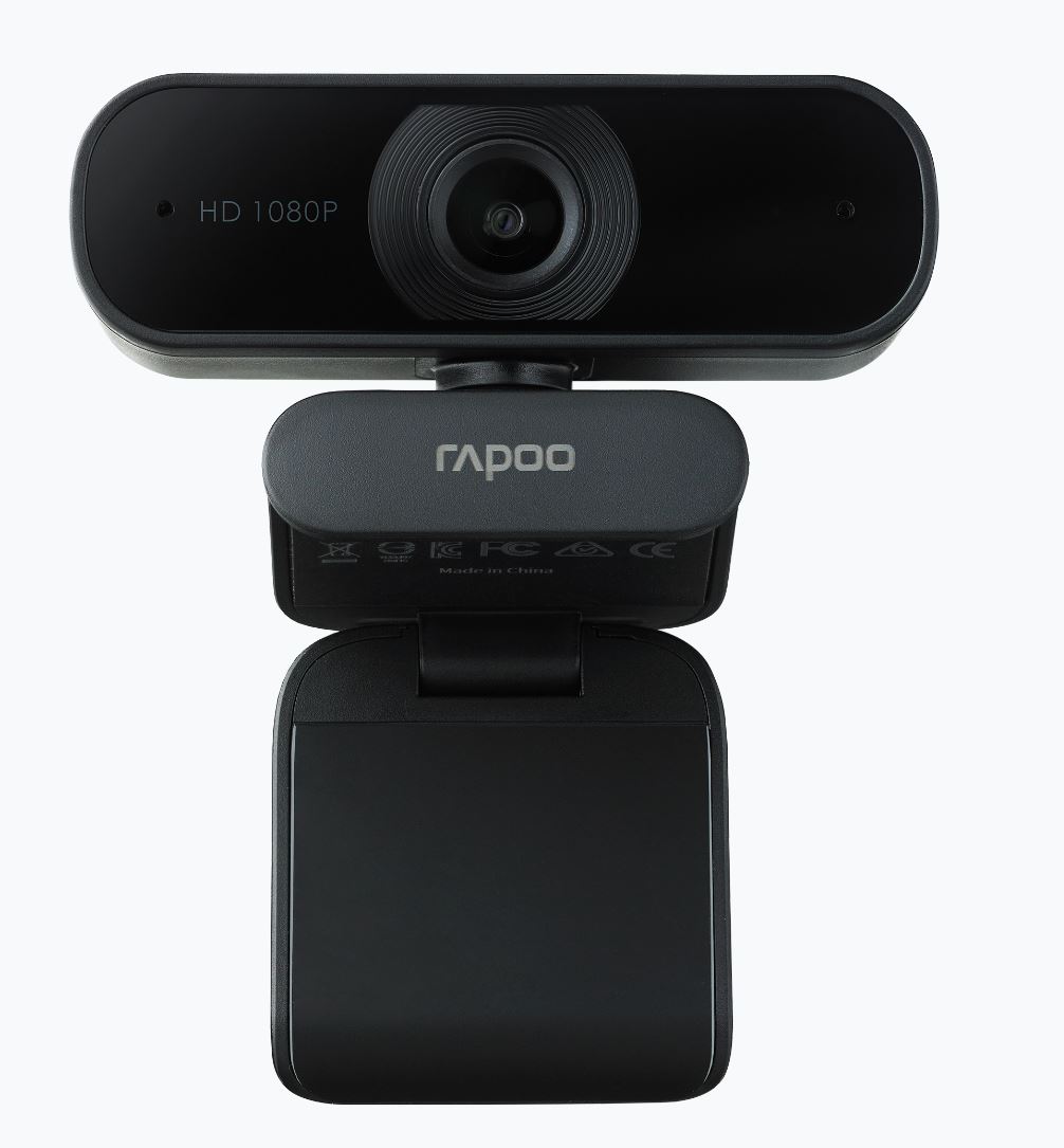 RAPOO C260 Webcam FHD 1080P/HD720P, USB 2.0 Compatible Win7/8/10, Mac OS X 10.6 or above, Chrome OS and Android V5.0 or above - Ideal for TEAMS, Zoom